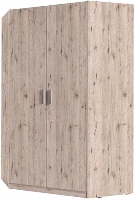 Armadio ad angolo 2 porte FLEX – Rovere wellington & grigio grafite
