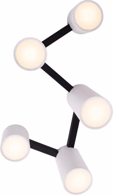 Plafoniera industriale Laxer bianca 5 spot GU10 Maxlight