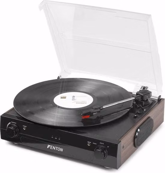 Letto Vinyl con Bluetooth, Altoparlanti Integrati e Porta USB - Nero