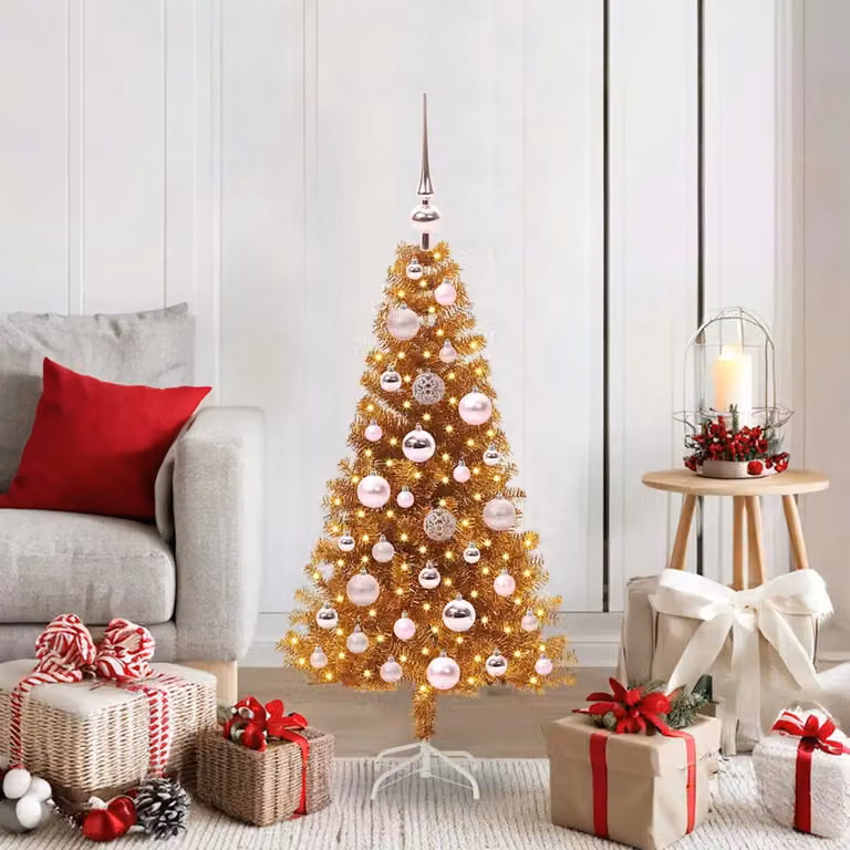 vidaXL Albero di Natale Oro 120 cm PET