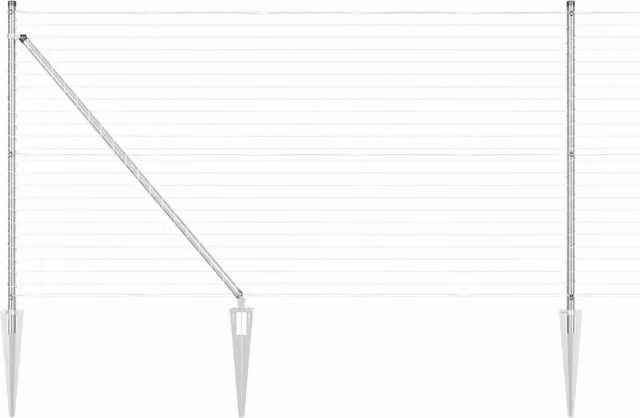 Recinzione da Giardino Design In in Acciaio Argento, L: 10 m, H: 1 m, P: 0,36 m