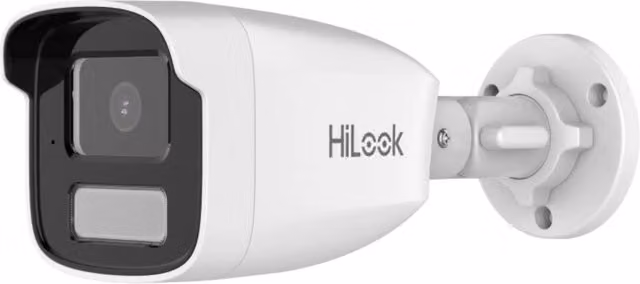 Telecamera di sorveglianza IP Hikvision HiLook Bullet 8MP Dual Light 4.0mm PoE IPC-B480HA-LU bianca