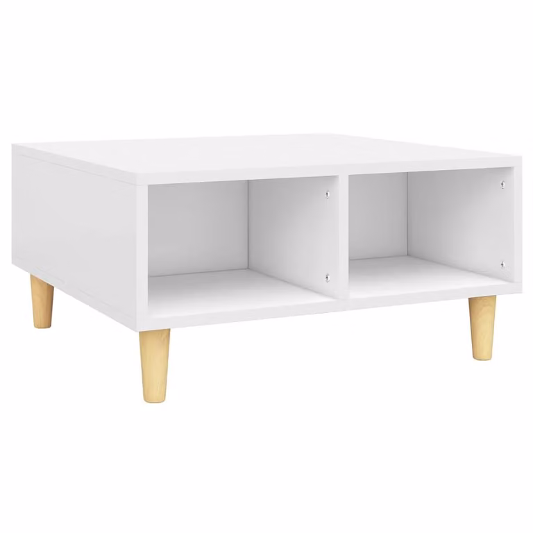 Tavolino da Salotto Bianco 60x60x30 cm in Legno Multistrato