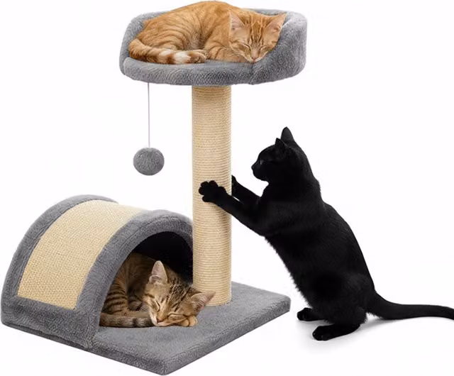 Tiragraffi per Gatti 50 cm con Arco in Sisal e Gioco Pendente