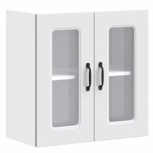 Helloshop26 Armadio da parete da cucina pratico moderno 60 x 31 x 60 cm per stoccaggio ottimizzato in legno bianco 02_0050042