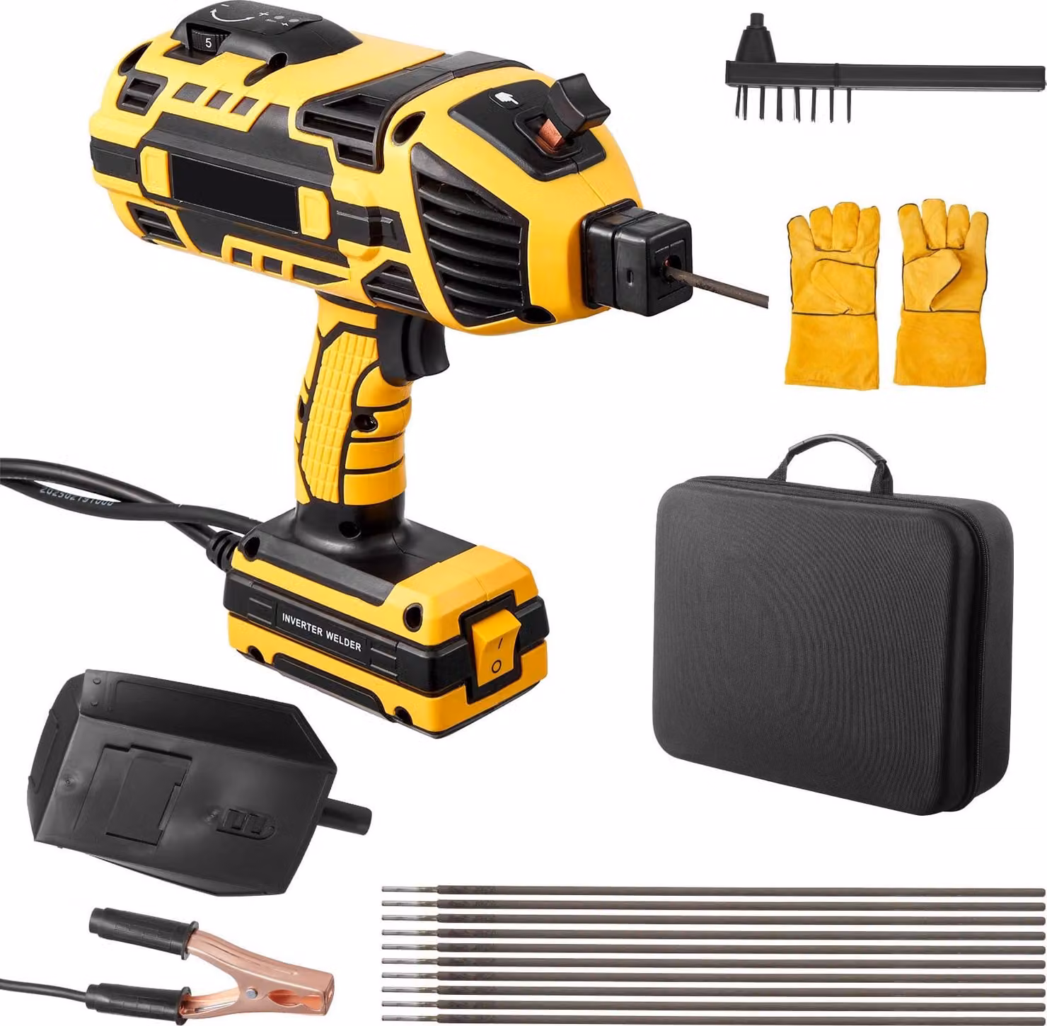 SucceBuy Saldatore manuale portatile 20-120 A con controllo della corrente a 5 stadi