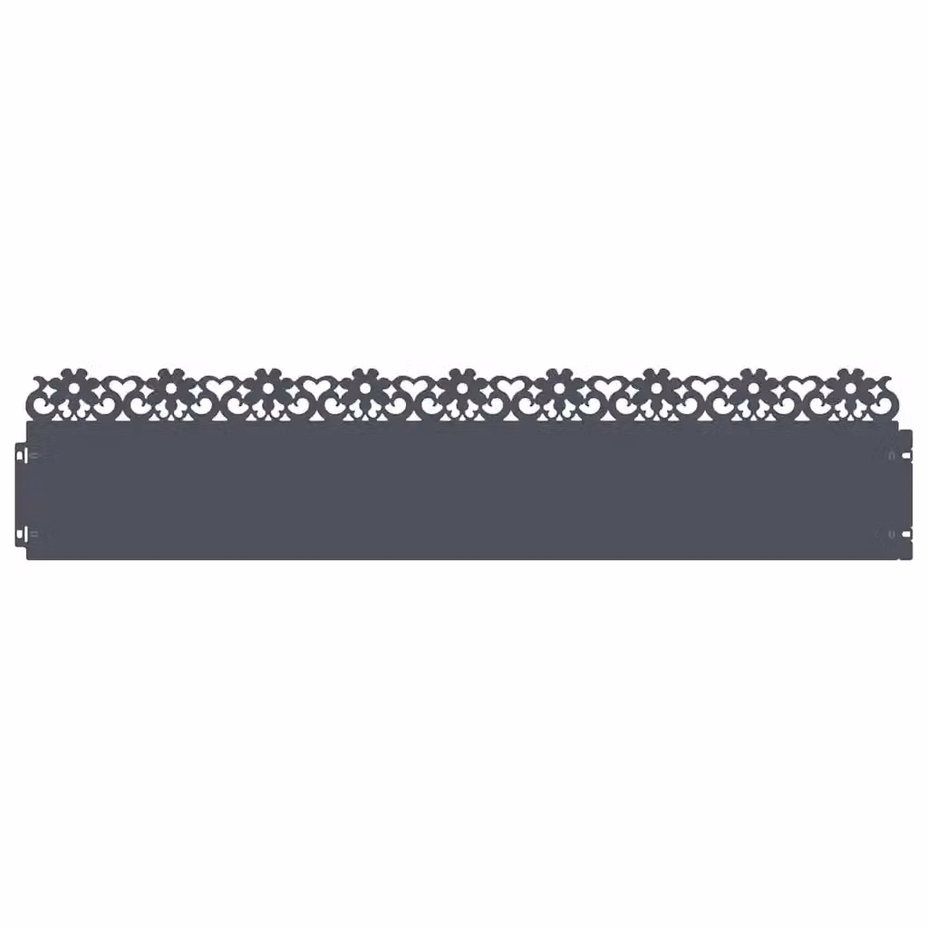 vidaXL Bordure per prato in acciaio, 30 pezzi, colore antracite, L: 103 cm, P: 0,05 cm, H: 22 cm – 2