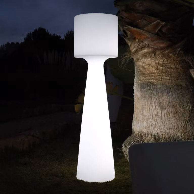 Newgarden Grace LED piantana IP65 bianco, 170 cm, Bianco / Opale, Plastica, Moderno