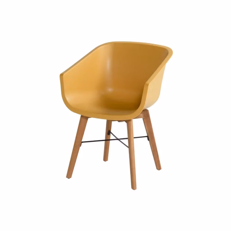 Set di 2 sedie da giardino AMALIA Hartmann in legno di eucalipto trattato, colore giallo opaco – 2