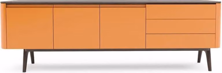 Sideboard Kommode Luxus Schränke Kommoden Wohnzimmer Holz Möbel Orange