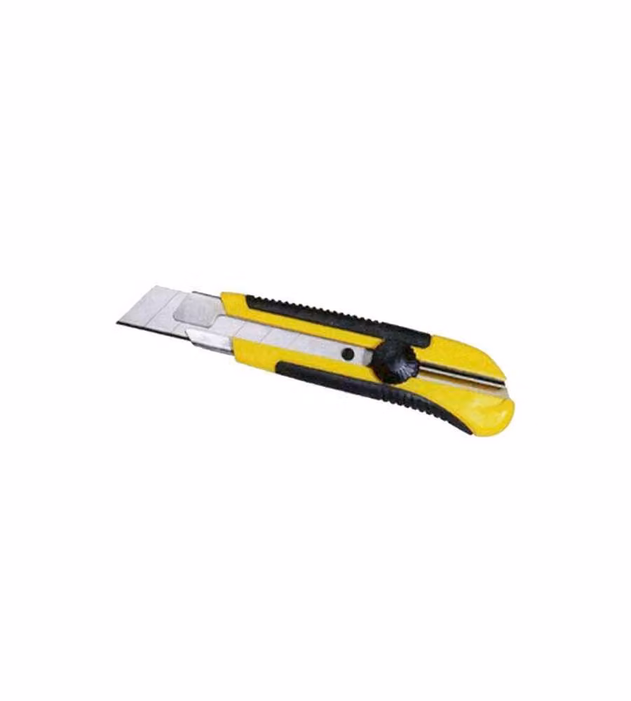 Coltello cutter Stanley con lama a spezzare in acciaio inossidabile, colore giallo, 18 cm – 2