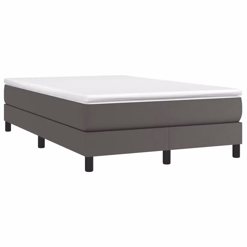 Letto Ibrido con Giroletto e Materasso vidaXL in Similpelle Grigio e Bianco L/P/H: 200 x 120 x 25 cm – 2
