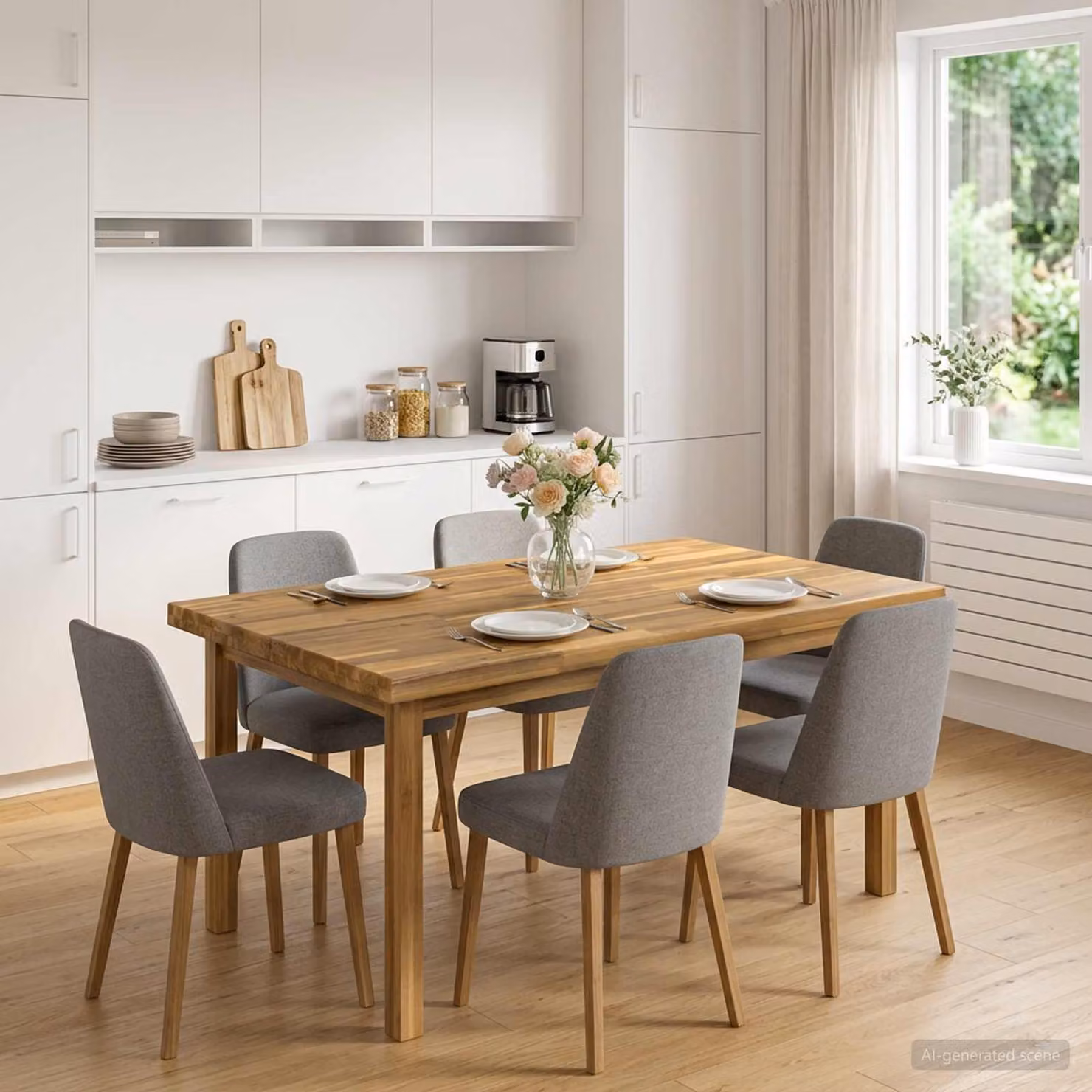 Piano del tavolo rettangolare in legno di acacia vidaXL, marrone e bianco, L: 70 cm, P: 60 cm, H: 3 cm