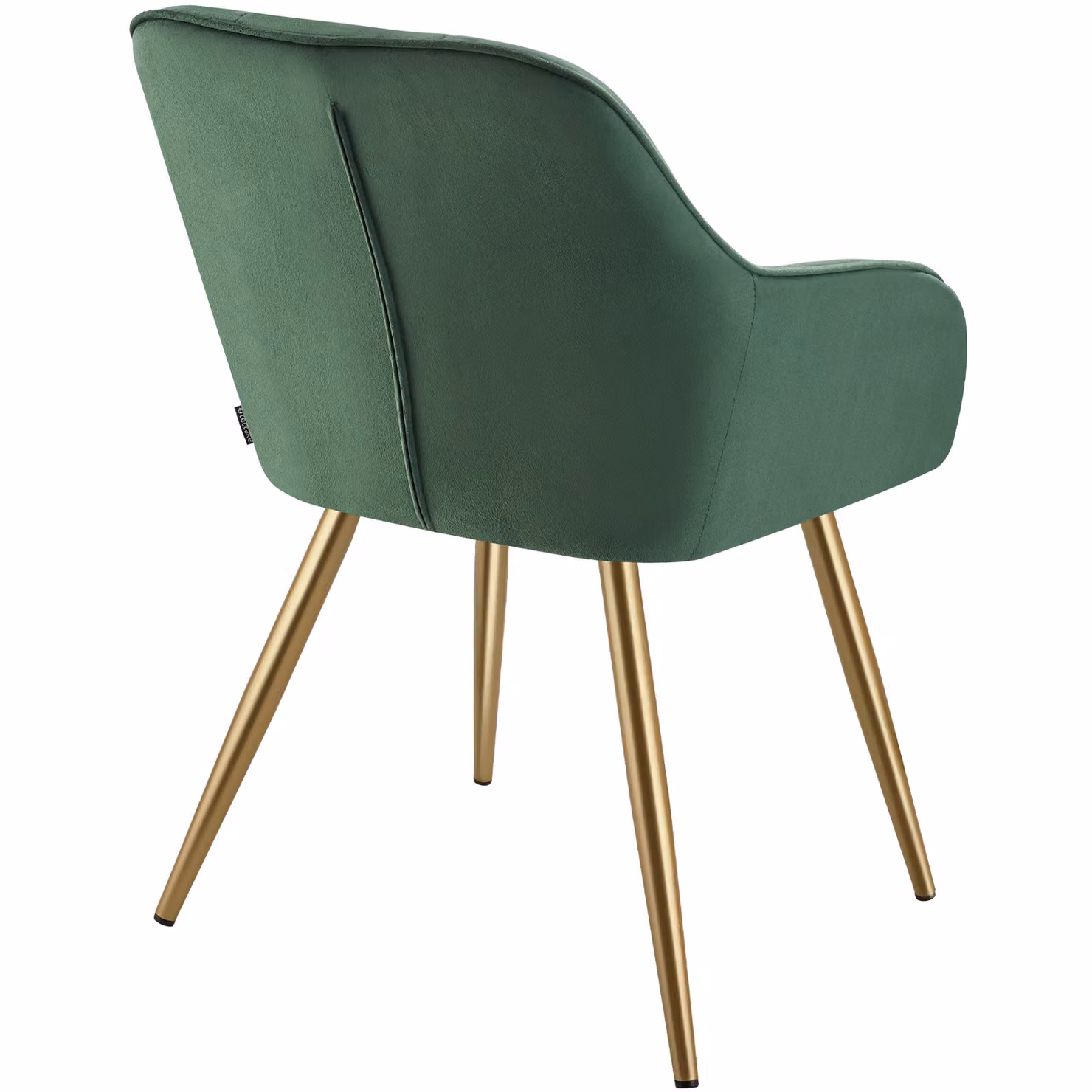 Set di 2 sedie Marilyn TecTake GmbH in velluto trapuntato, colore verde scuro e oro – 2