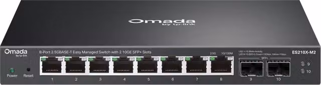 Switch TP-Link Omada 8 Porte Gigabit Managed con PoE e 2 SFP, Nero
