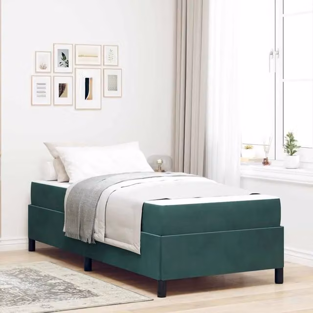 Struttura letto imbottita vidaXL Verde L 80 cm x P 200 cm x H 55 cm – 1
