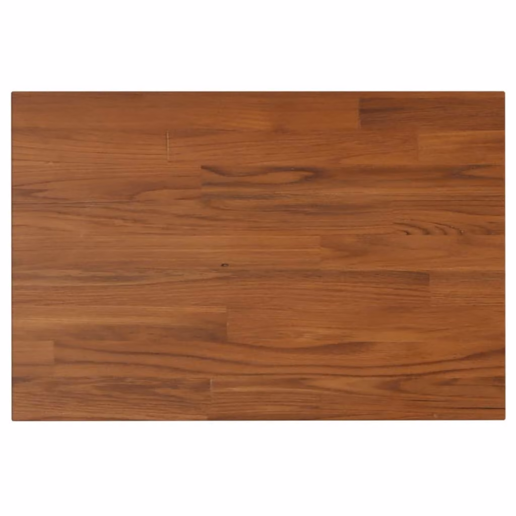 Piano Bagno Marrone Scuro 60x40x2,5cm Legno Massello Trattato