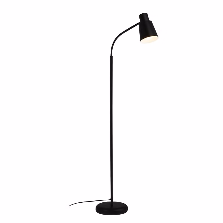 Lampada da terra, nera, 1xE27/max. 10W