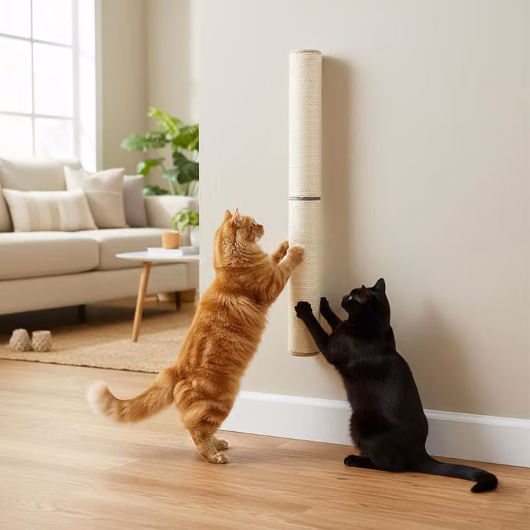 Pilastro da parete, in sisal, 60 cm, salvaspazio, ideale per gatti attivi