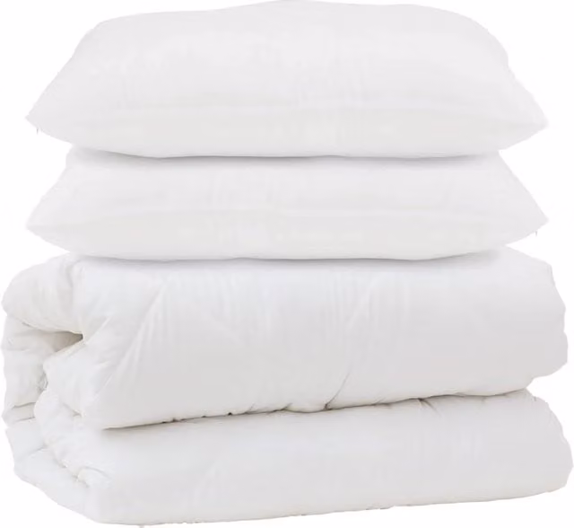 Set Piumone e Cuscini 3 Pezzi in Microfibra Bianco Extra Warm Anallergico