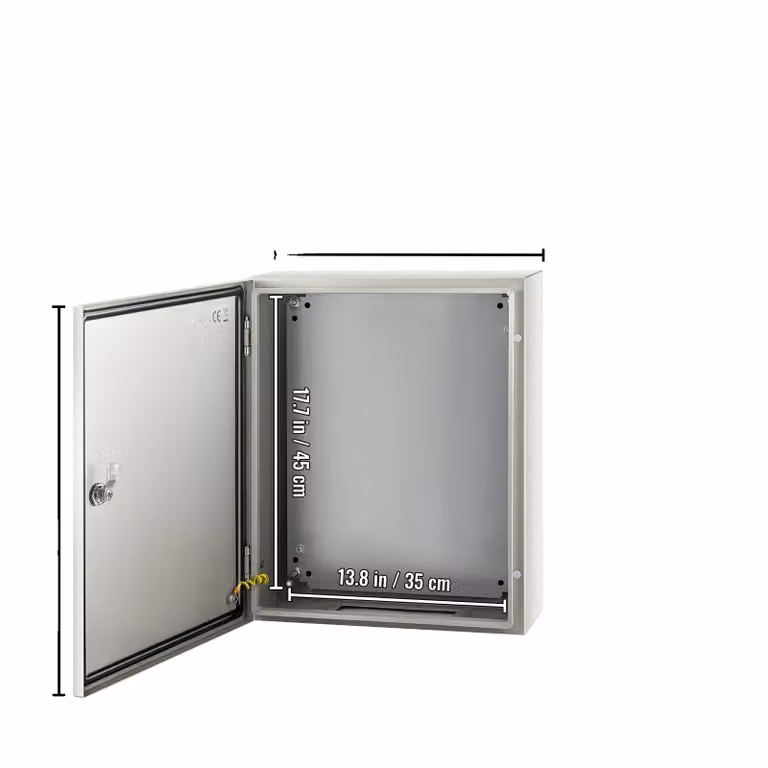 Armadio elettrico, struttura in acciaio, impermeabile secondo IP66, 50 x 40 x 15 cm