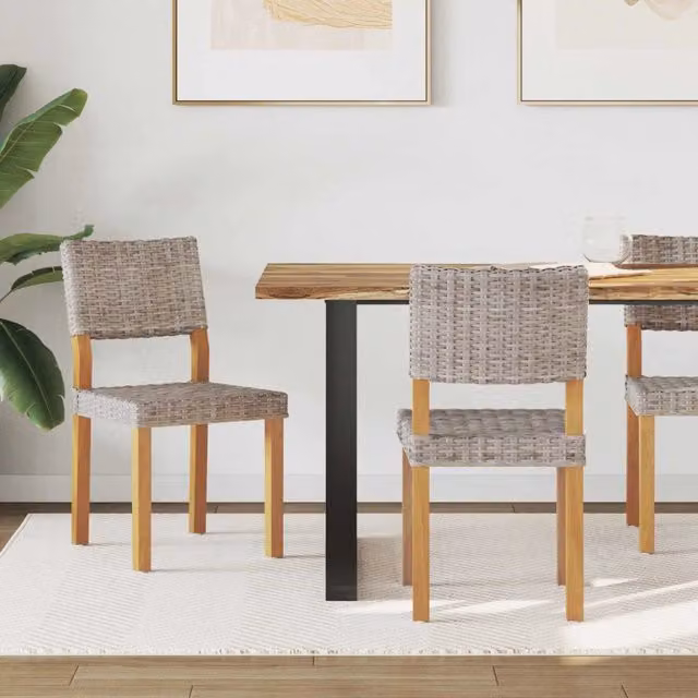 Sedia da pranzo GENDT 2 pz Rattan Kubu Grigio Kubu 42012424