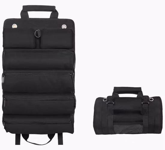 Borsa da elettricista e falegname su ruote per il trasporto in auto - 49,5 x 33 cm - valigetta porta attrezzi portatile con diversi scomparti - offre spazio per chiavi, pinze, cacciaviti e altri attrezzi