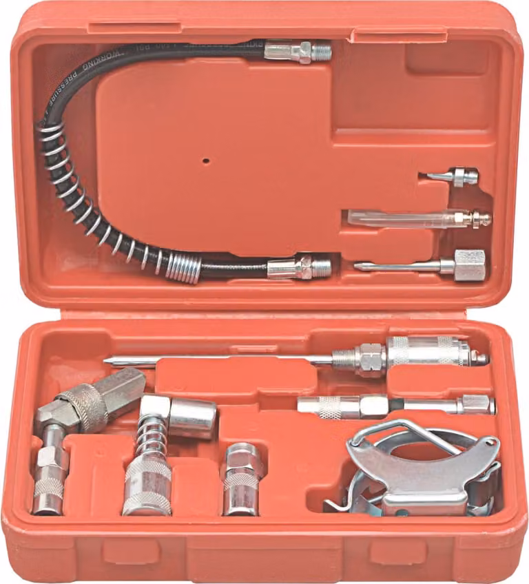 set di accessori per ingrassatori vidaXL da 11 pezzi