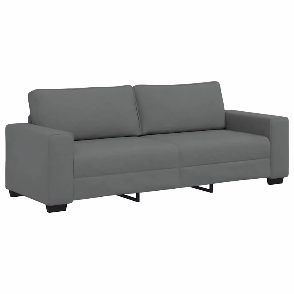 Divano moderno vidaXL in tessuto grigio con cuscini inclusi L: 220 cm, P: 77 cm, H: 82 cm – 2