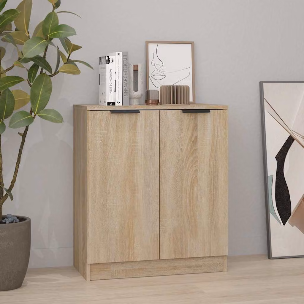 Credenza sospesa vidaXL in legno tecnico color rovere, L: 60 cm, P: 30 cm, H: 70 cm
