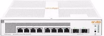 Switch Aruba Instant On 1930 8G Managed con 8 porte RJ45 10/100/1000 PoE 124W e 2 porte SFP 1GbE JL681A