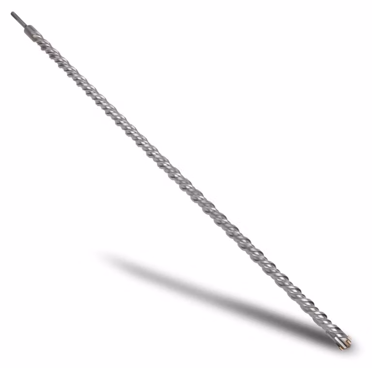 Punta SDS Plus per trapano a martello - Punta per calcestruzzo - 25 x 1500 mm - Metallo duro - Doppia spirale - 4 taglienti