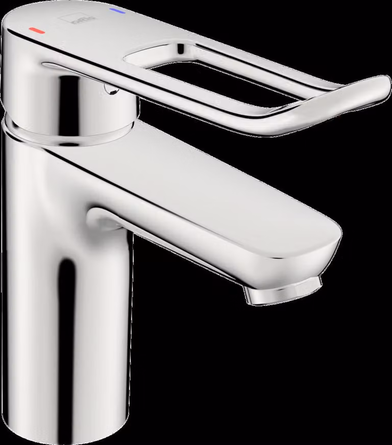 HANSA HANSACARE Mitigeur de lavabo avec levier, saillie 114 mm, chromé, 46022286, 46022286