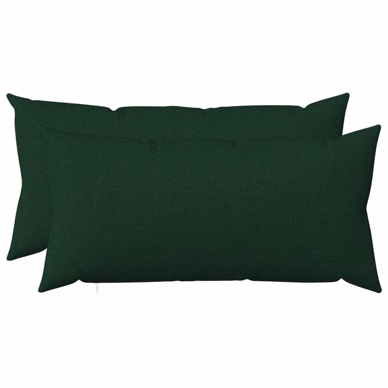 Set di 2 federe vidaXL HEERLEN verdi, modello moderno rettangolare in poliestere, L 40 cm x P 80 cm