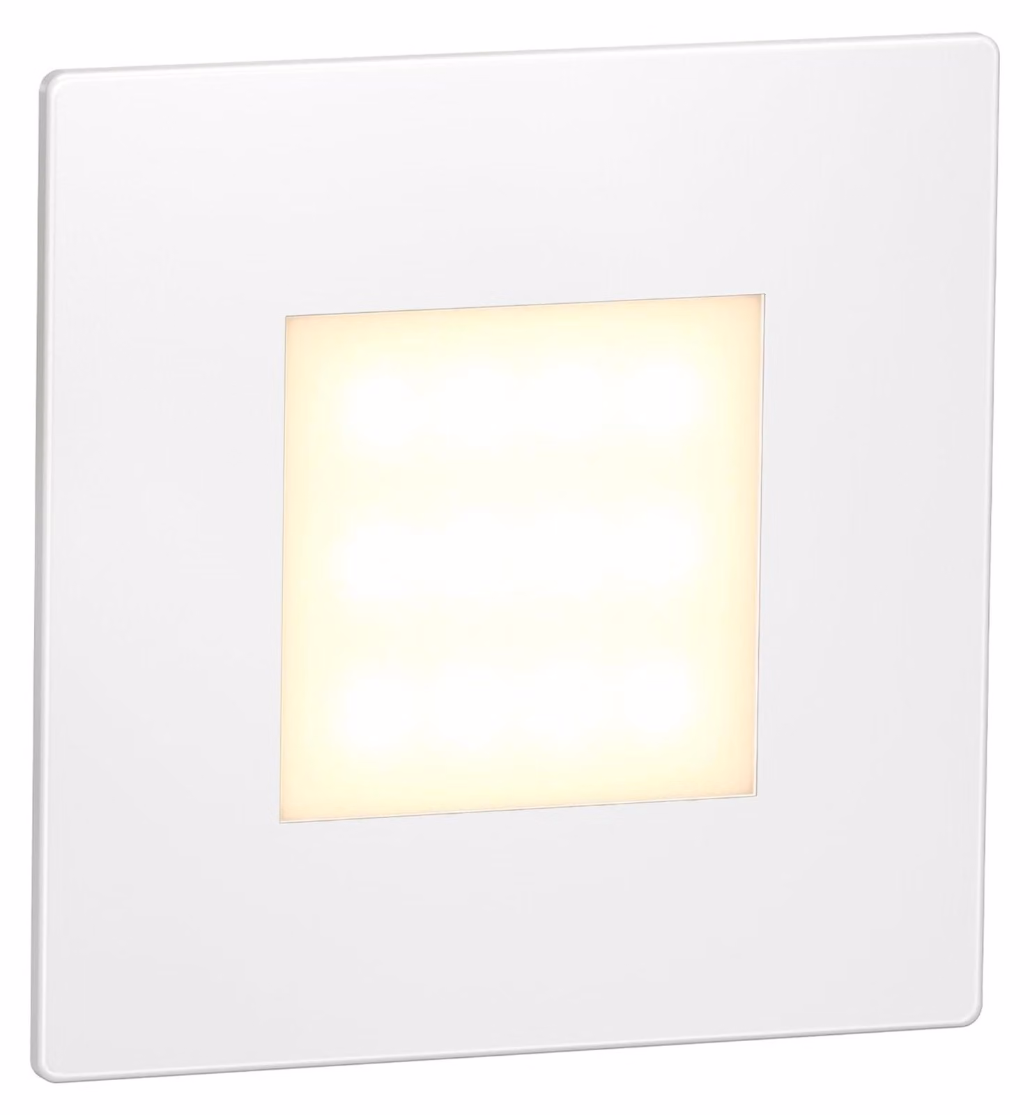 ledscom.de: Lampada a LED per scale/applique da incasso FEX, adatta per interni ed esterni, quadrata, 85 x 85 mm, luce bianco caldo – Colore della luce: bianco caldo, dimensioni: 1 pezzo (confezione da 1)