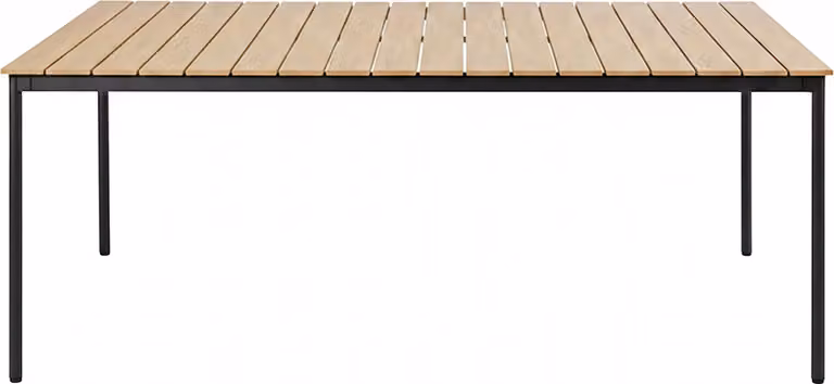 Tavolo da giardino 180x90 cm in metallo e polywood grigio - Oviala Bogota