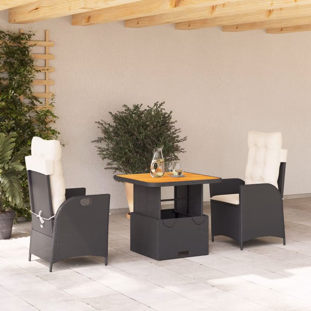 Set da Pranzo da Giardino Moderno vidaXL in Legno di Acacia Oliato con Meccanismo di Regolazione dell'Altezza – 1