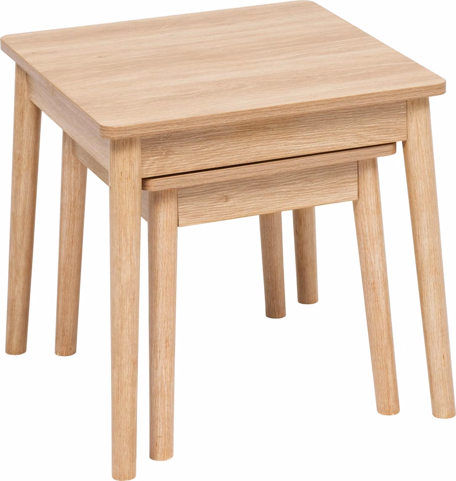 Set di 2 tavolini pieghevoli Abana in legno chiaro - 5 five simply smart
