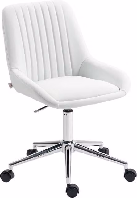 Sedia da ufficio Xylo bianca senza braccioli con altezza regolabile L/P/H: 52 x 58 x 80-90 cm