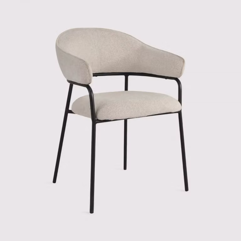 Bakla - Set 2 sedie design da soggiorno bianco perla