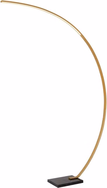 Lampada da terra ad arco LED oro nero CURVE Lucide