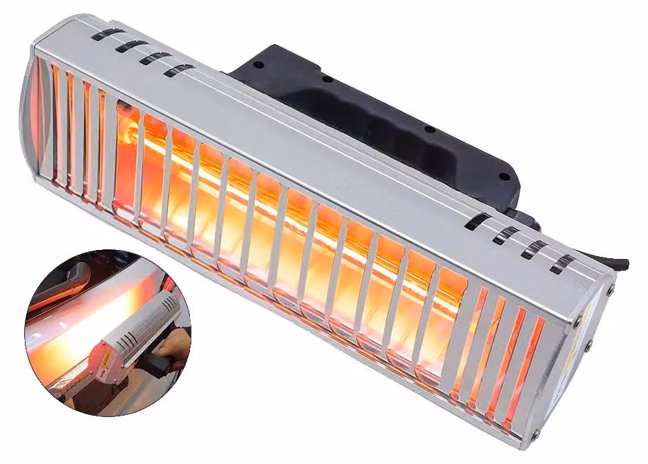 Lampada di polimerizzazione a infrarossi, potenza 1000W, area di polimerizzazione 300x150mm, temperatura di esercizio 60-100°C, elevata efficienza termica,