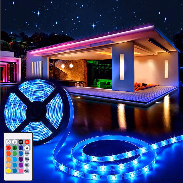 Striscia LED USB RGB retroilluminazione TV Impermeabile 2835 SMD colore cambiando striscia luminosa con telecomando, 1m 60Leds