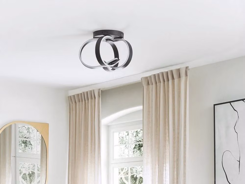 Plafoniera Moderna BELIANI a Spirale con LED Luce Bianca Calda in Metallo Nero – 2
