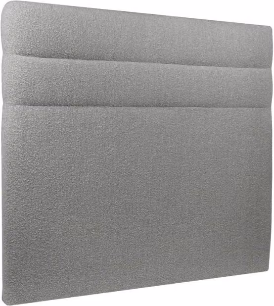 Testiera in tessuto bouclé grigio con linee L200 cm