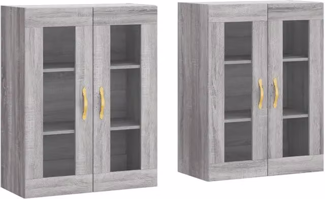 Armadietti a Parete 2 pz Grigio Sonoma in Legno Multistrato CFW8478380