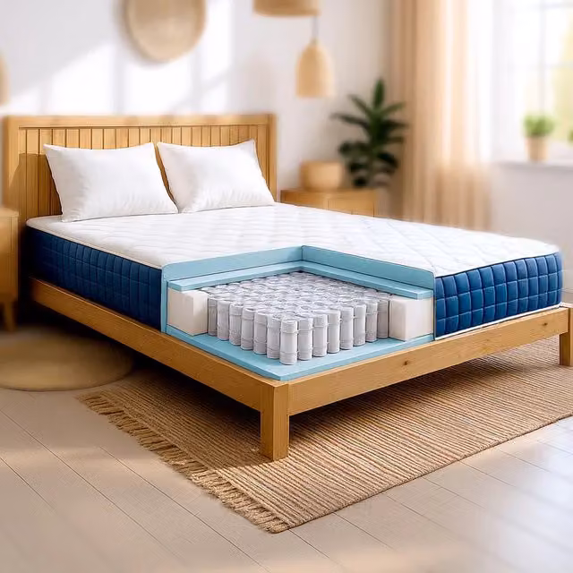 Materasso 135x190 Alto 30cm con Molle e Memory Foam | Anallergico e traspirante | Dispositivo Medico Classe 1