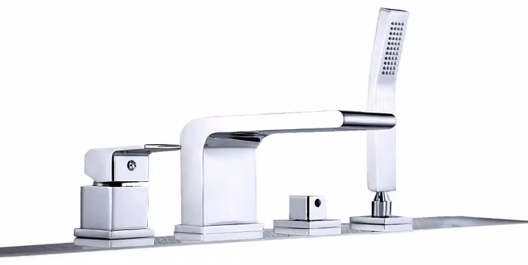 Miscelatore per bordo vasca Miscelatore per bordo vasca 6080 - Design Miscelatore a cascata a 4 fori per vasca da bagno