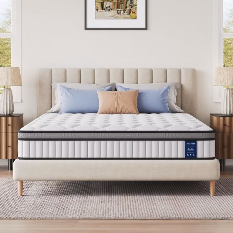 Materasso BedStory 160x200 cm, materasso a molle insacchettate, altezza 31 cm, materasso ortopedico