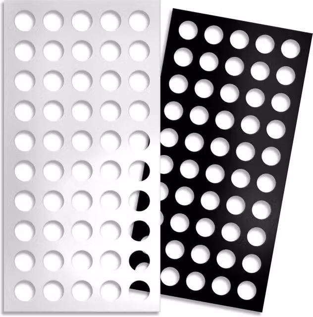 FORI-MEDI - Pannello in PVC traforato - Parasole Misura: 98x198 cm, Colore: nero